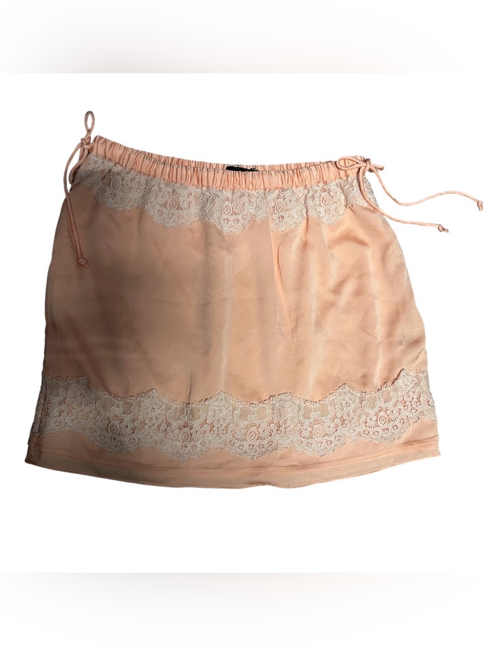 Banana Republic Peach Lace-Trim Slip Skirt Sz XS